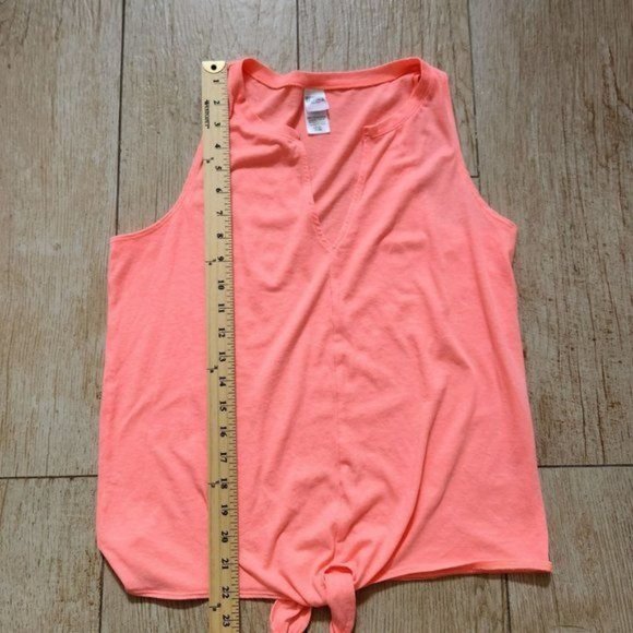 Victoria's Secret Sport Orange  Sleeveless front tie top, Size S - Picture 8 of 11
